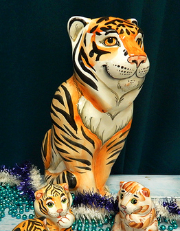 Тигр из керамики
