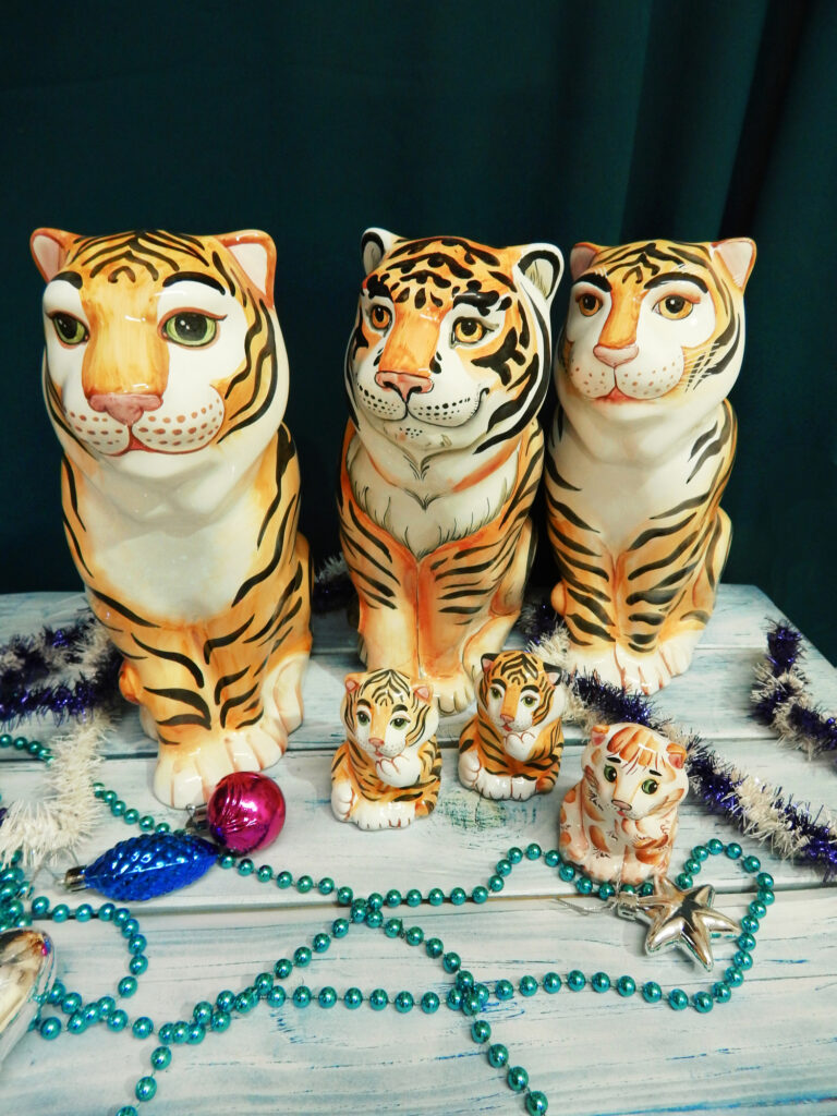 Тигр керамика ручной работы
